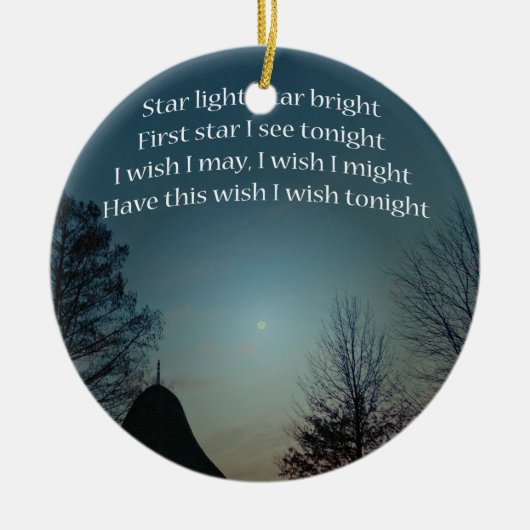 Star Light Star Bright Keramisch Ornament (Voorkant)