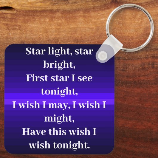 Star Light Star Bright Sleutelhanger (Achterkant)