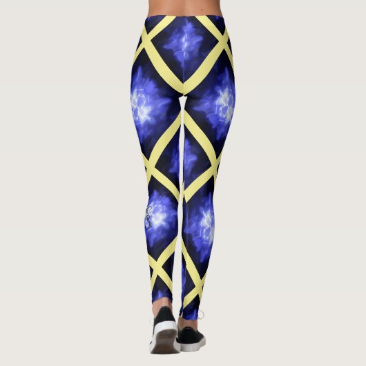 Star Light Star Bright Yellow Blue Leggings (Achterkant)