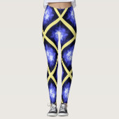Star Light Star Bright Yellow Blue Leggings (Voorkant)