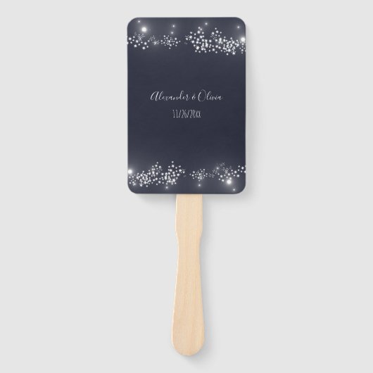 Star Light Wedding Favor Hand Fan Handwaaier (Voorkant)