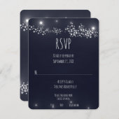 Star Light Wedding RSVP Kaart (Voorkant / Achterkant)