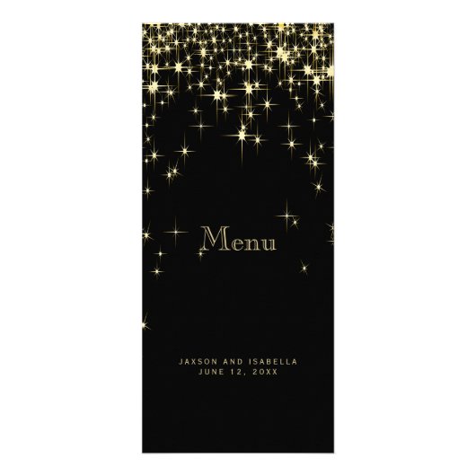 Star Lights in Gold en Black - Menu (Voorkant)