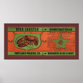 Star Lobster  Label Art Poster (Voorkant)