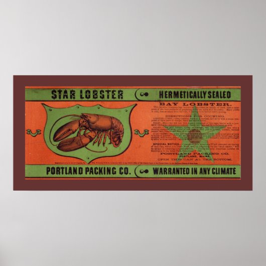 Star Lobster  Label Art Poster (Voorkant)