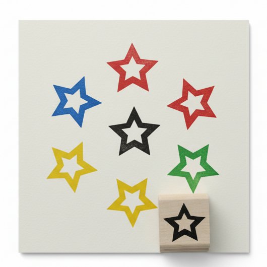 Star Loyalty Card Mini Stamp Rubberstempel