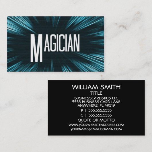 Star Magician Visitekaartje (Voorkant / Achterkant)