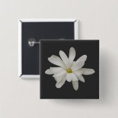 Star Magnolia Flower Badge Vierkante Button 5,1 Cm (Voorkant /achterkant)