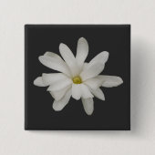 Star Magnolia Flower Badge Vierkante Button 5,1 Cm (Voorkant)