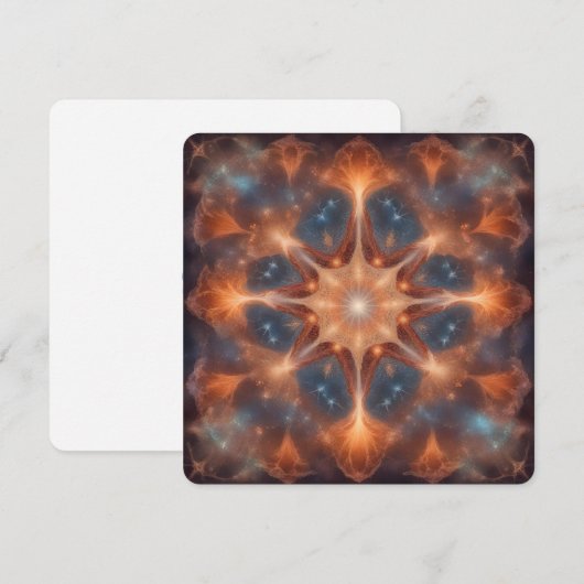 Star Mandala AI Fantasy Digitale Kunst Print Kosmi (Voorkant / Achterkant)