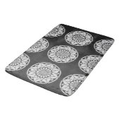 Star Mandala breit zwart & wit Badmat (Gekanteld)