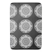 Star Mandala breit zwart & wit Badmat (Voorkant Verticaal)