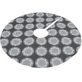 Star Mandala breit zwart & wit Kerstboom Rok (Gekanteld)