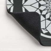 Star Mandala breit zwart & wit Muismat (Hoek)