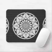 Star Mandala breit zwart & wit Muismat (Met muis)