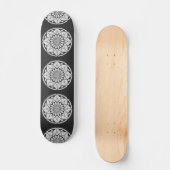 Star Mandala breit zwart & wit Persoonlijk Skateboard (Voorkant)
