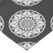 Star Mandala breit zwart & wit Tafelkleed (Gekanteld)