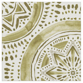 STAR MANDALA Gold Holiday Medallion Stof