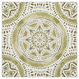 STAR MANDALA Gold Holiday Medallion Stof