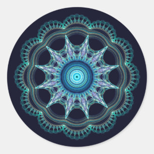 Star mandala ronde sticker