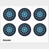 Star mandala ronde sticker (Vel)