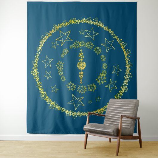 Star Mandala - Tapestry Wandkleed (In situ)