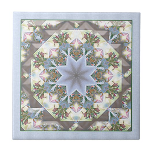 Star Mandala Trivet/Tile Tegeltje (Voorkant)