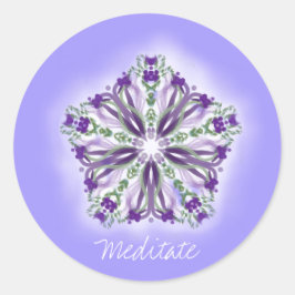 *~* Star Mandala voor Meditatie Mindfulness Ronde Sticker