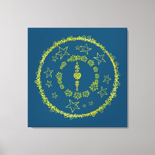 Star Mandala - Wrapped Canvas (Voorkant)
