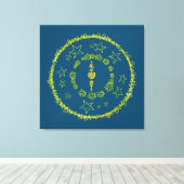 Star Mandala - Wrapped Canvas (Insitu (Houten vloer))