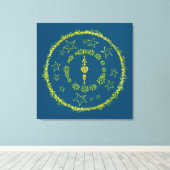 Star Mandala - Wrapped Canvas Afdruk (Insitu (Houten vloer))