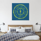 Star Mandala - Wrapped Canvas Afdruk (Insitu (Slaapkamer))