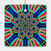 Star Mandela - Twee kleurenschema's Keramisch Ornament (Achterkant)