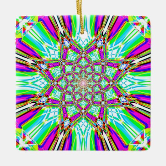 Star Mandela - Twee kleurenschema's Keramisch Ornament (Voorkant)