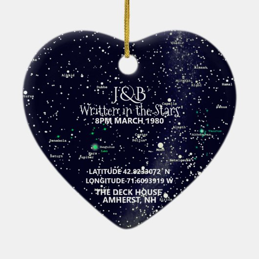 Star Map en Photo Ornament (Achterkant)