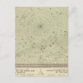 Star map - South polar region Briefkaart (Voorkant)