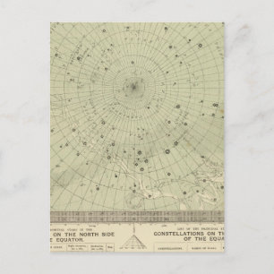 Star map - South polar region Briefkaart