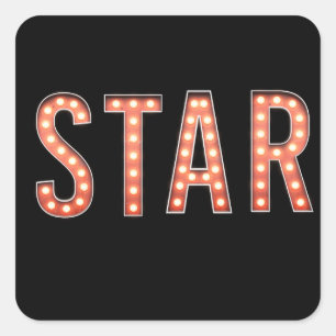 STAR-markeringslichten Vierkante Sticker