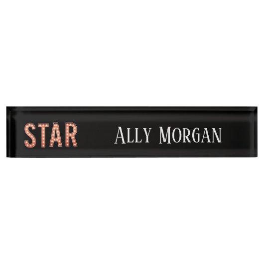 STAR Marquee Lights - Gepersonaliseerd Naambordje (Voorkant)