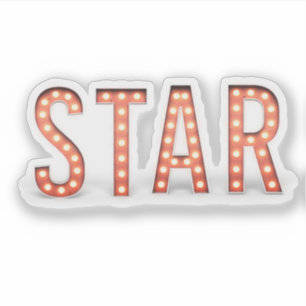 STAR Marquee Lights Vinyl Decal Sticker