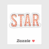 STAR Marquee Lights Vinyl Decal Sticker (Vel)