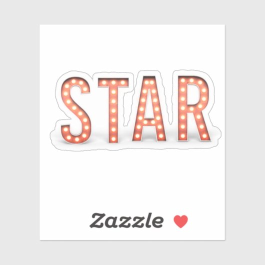 STAR Marquee Lights Vinyl Decal Sticker (Vel)