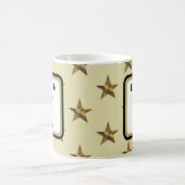 Star Monogram Gold Elegant Familienaam Initiaal Koffiemok (Center)