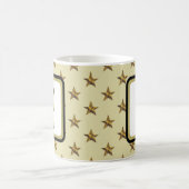 Star Monogram Gold Elegant Familienaam Initiaal Koffiemok (Center)