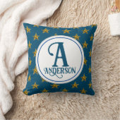 Star Monogram Home Decor Familienaam Nautisch Kussen (Deken)