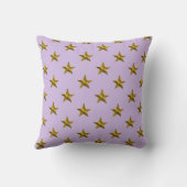 Star Monogram Initiaal Paarse Decor Keepsake Kussen (Achterkant)