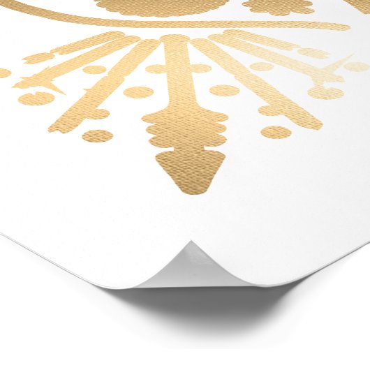 Star & Moon Fortune Teller Monogram & Birth Year Poster (Hoek)