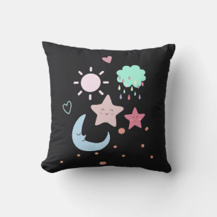 Star Moon wolk zon hart schattig Kussen