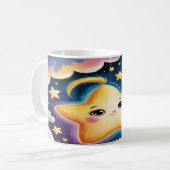 Star Mug Design – Minimalist Celestial Cup Art Koffiemok (Voorkant links)