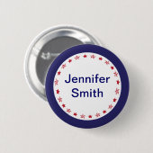 Star Name Badge Ronde Button 5,7 Cm (Voorkant /achterkant)